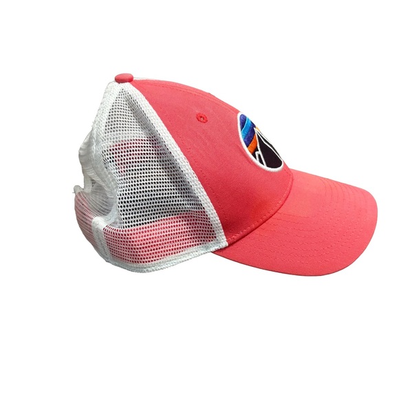 Patagonia Fitz Roy Mountain Sunset Low Profile Trucker Hat Pink Salmon Coral - Picture 7 of 7